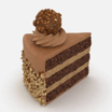 Ferrero Rocher Cake Slice