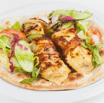 Cheesy Chicken Kebab In Naan